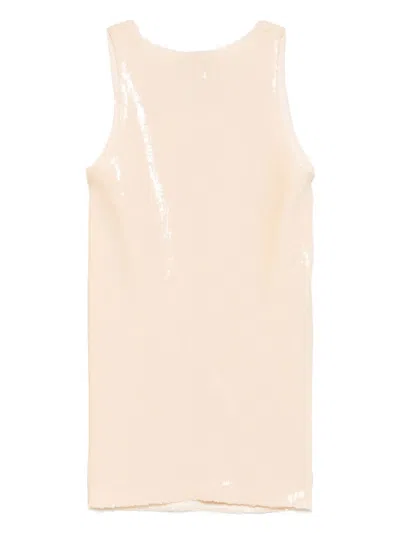 Semicouture Mina Mini Dress In Neutrals