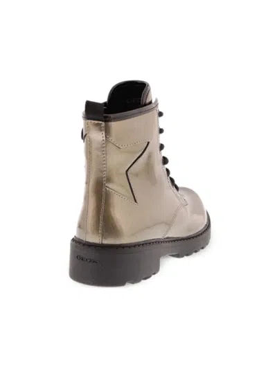Geox J Casey Ankle Boots In Gold