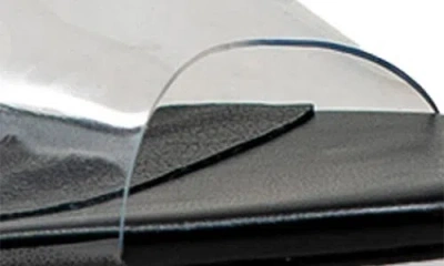 Chase & Chloe Chase And Chloe Echo Square Toe Sandal In Clear Black Pu