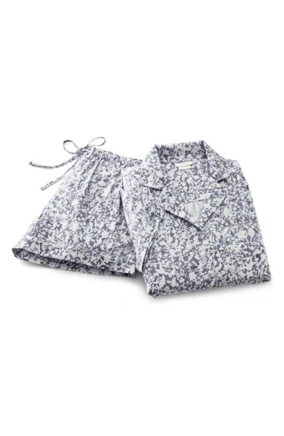 Boll & Branch Signature Garden Print Sleep Shorts In Bay