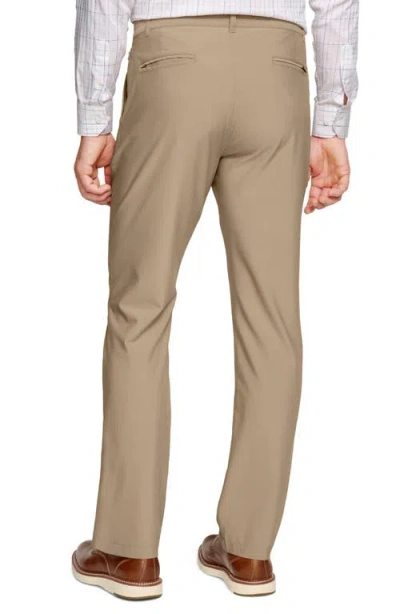 Johnston & Murphy Xc4 Performance Flat Front Pants In Nude