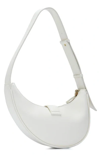 Madison West Saddle Shoulder Bag In Cream