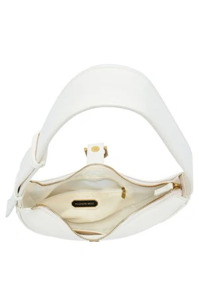 Madison West Saddle Shoulder Bag In Cream