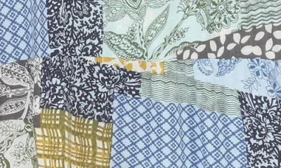 Rain And Rose Short Sleeve Patchwork Top In Multi