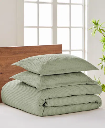 Levtex Cloud Waffle Textured 2-pc. Comforter Set, Twin/twin Xl In Desert Sage