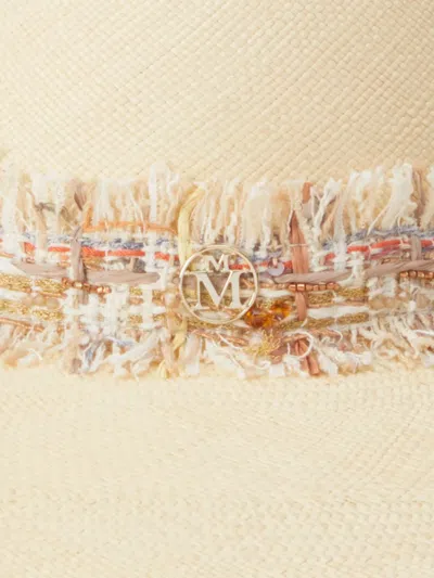 Maison Michel Blanche Capeline Hat In Neutrals