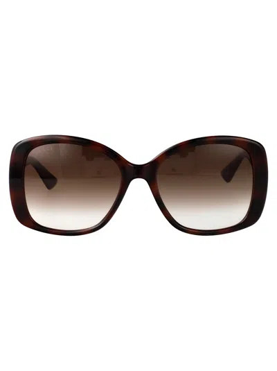 Gucci Double G Square-frame Sunglasses In Brown