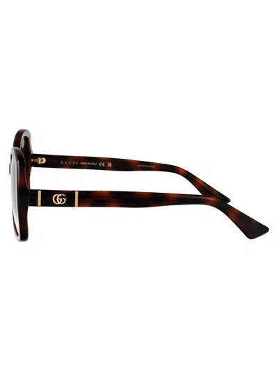 Gucci Double G Square-frame Sunglasses In Brown