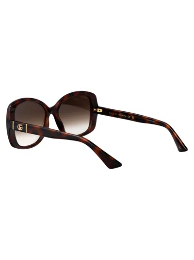 Gucci Double G Square-frame Sunglasses In Brown