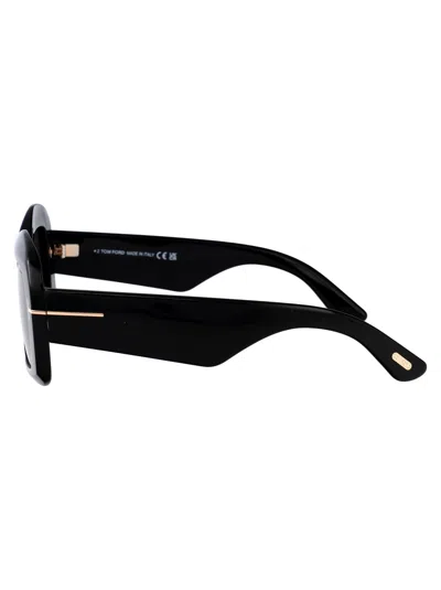 Tom Ford Nero Lucido Acetate Sunglasses In Black