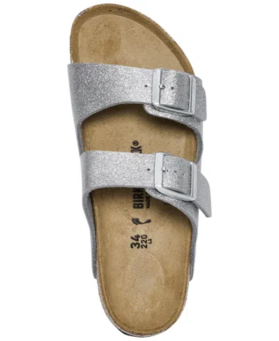 Birkenstock Little Girls Arizona Birko-flor Sandals From Finish Line In Gray