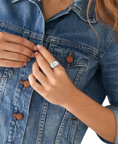 Fossil Women's Ring Watch Two-hand Silver-tone Stainless Steel Bracelet Watch, 15mm