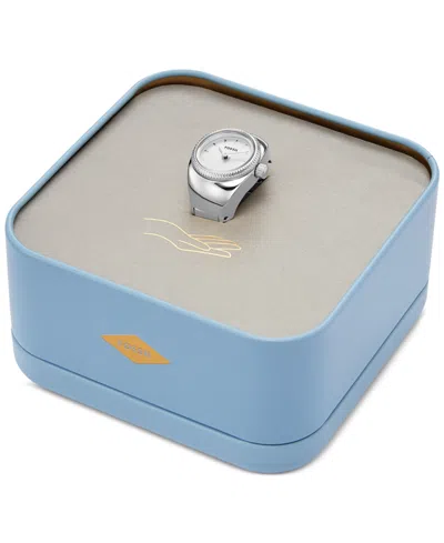 Fossil Women's Ring Watch Two-hand Silver-tone Stainless Steel Bracelet Watch, 15mm