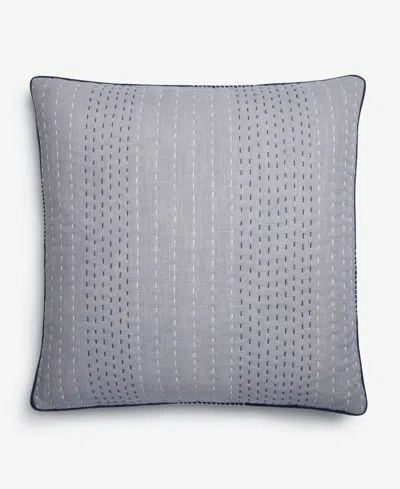 Oake Pick Stitch Decorative Pillow, 22" X 22", Exclusively At Macy's In Blue Combo