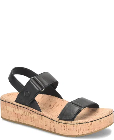 Born Women's Sloan Wedge Sandals In Black In Black