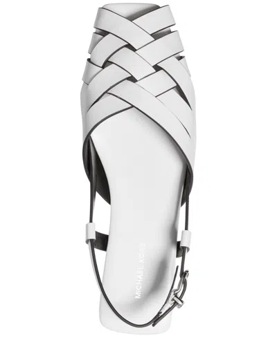 Michael Kors Irene Sling Flat In Optic White