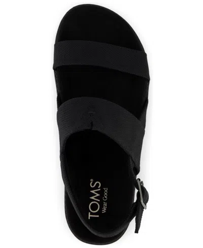 Toms Women's Marin Strap Sandal Heavy Canvas In Black,black Heavy Canvas