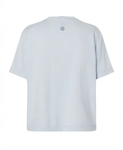 Marmot Women's Air Exchange Upf 50 Crew Short Sleeve Ribbed Collar T-shirts In White