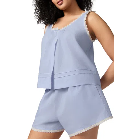 Gap Women's 2-pc Cotton Short Eyelet Pajama Set In Blue