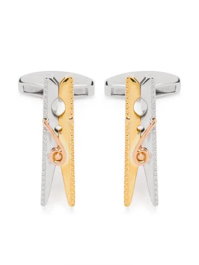 Tateossian Mayfair Peg Cufflinks In Grey
