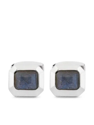 Tateossian Engraved Cufflinks In Grey