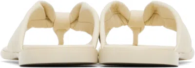 Issey Miyake Ssense Exclusive Bridal Capsule Three-fold Sandals In 08 Kouzo Ivory