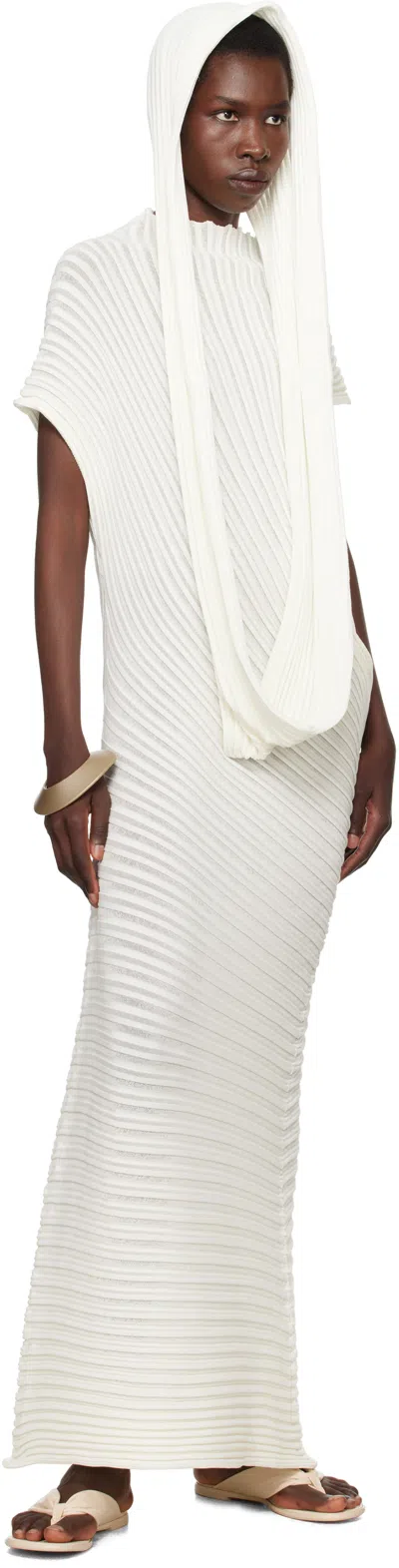 Issey Miyake Ssense Exclusive Bridal Capsule Three-fold Sandals In 08 Kouzo Ivory