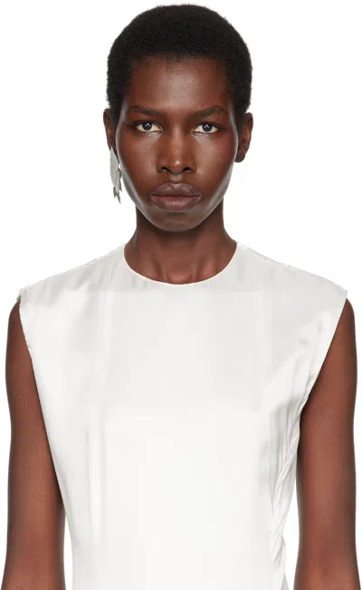 D'heygere Ssense Exclusive Bridal Capsule Rose Print Single Earring In Brass