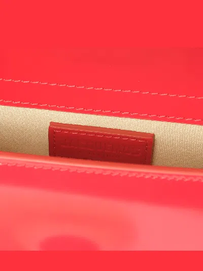 Jacquemus Rectangular Smooth Top Handle Shoulder Bag In Red