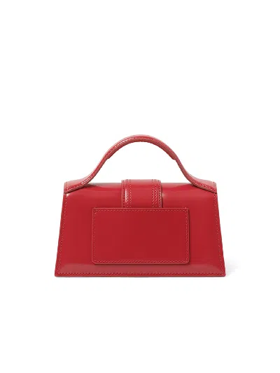 Jacquemus Rectangular Smooth Top Handle Shoulder Bag In Red