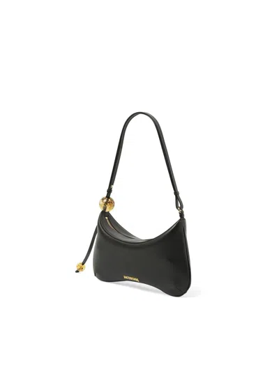 Jacquemus Le Bisou Perle Smooth Leather Bag In Black