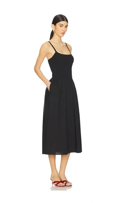 Steve Madden Codie Smocked Bodice Sundress In Black