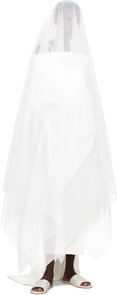 Lii Ssense Exclusive Bridal Capsule Cape Veil In White