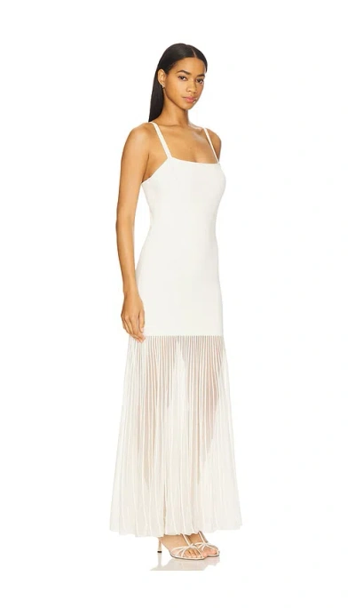 Nicholas Lyra Milano Stitch Maxi Dress In Ivory White In White