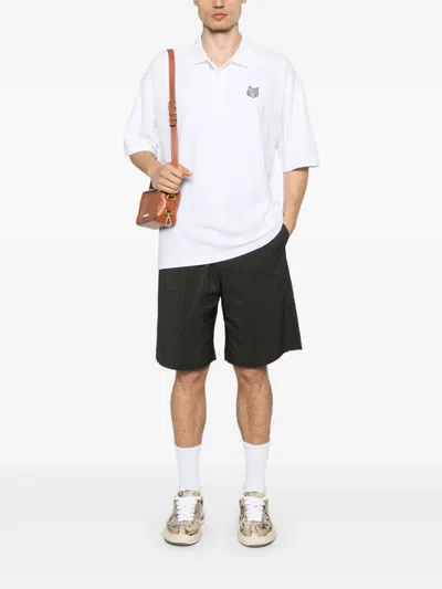 Maison Kitsuné Elasticated Bermuda Shorts In Gray