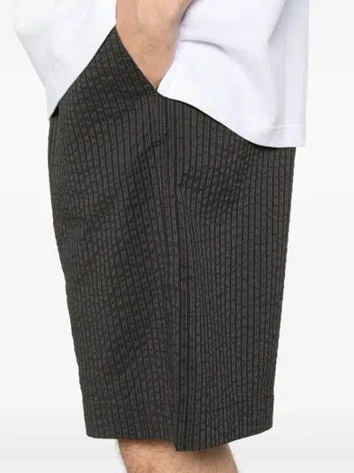 Maison Kitsuné Elasticated Bermuda Shorts In Gray