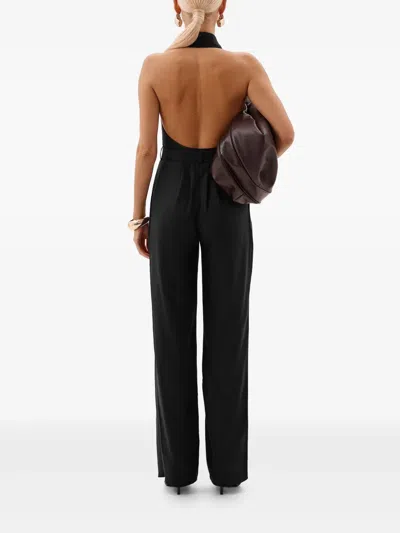 Annafoxy Belted Jumpsuit In Black