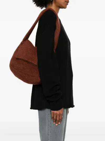 Aya Muse Textured Shoulder Bag In Brown