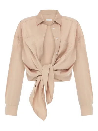Annafoxy Pocketed Shirt In Neutrals