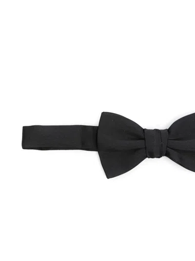 Lanvin Silk Bow Tie In Black