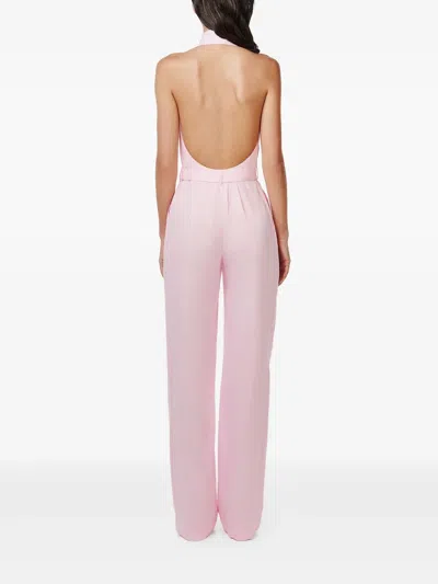 Annafoxy Halterneck Design Jumpsuit In Pink