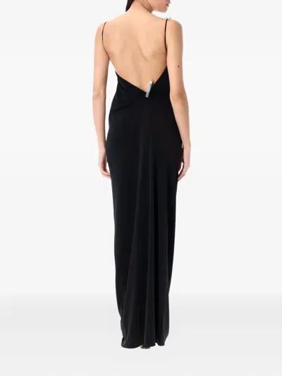 Coperni Draped Neckline Gala Dress In Black