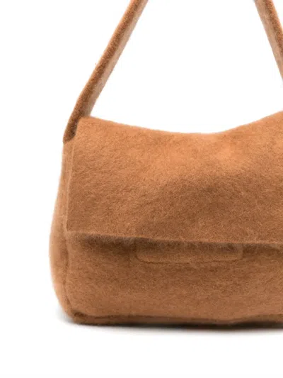 Aya Muse Textured Shoulder Bag In Brown