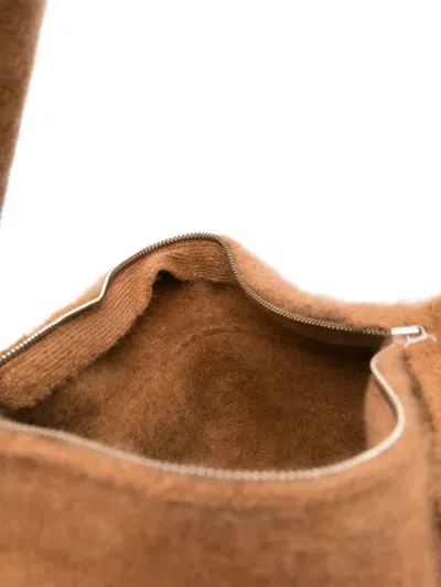 Aya Muse Textured Shoulder Bag In Brown