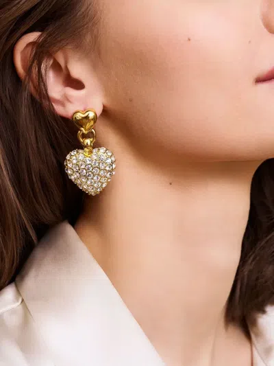 Kenneth Jay Lane Crystal-embellished Earrings In Gold