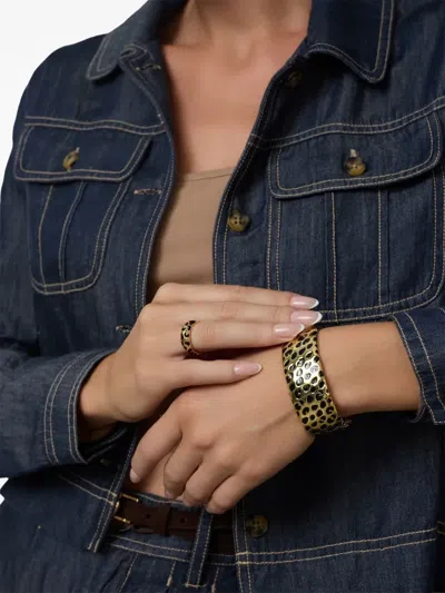 Kenneth Jay Lane Embellished-spots Bracelet In Gold