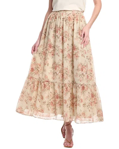 Walter Baker Elana Midi Skirt In Pink