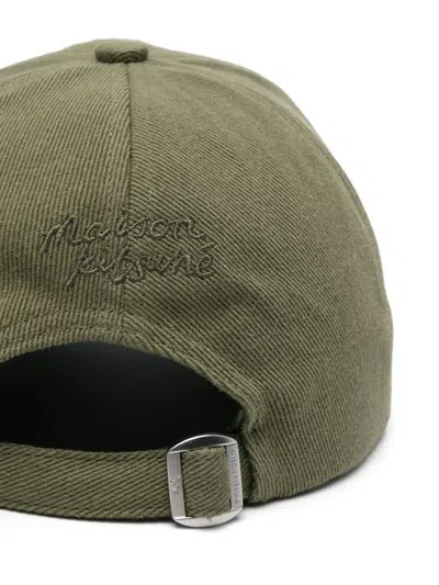 Maison Kitsuné Bold Fox Head-patch Baseball Cap In Green