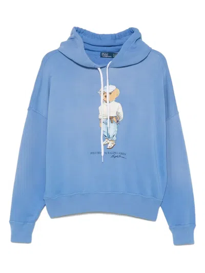 Polo Ralph Lauren Polo Bear Fleece Hoodie Clothing In Blue