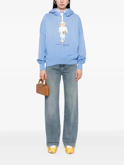 Polo Ralph Lauren Polo Bear Fleece Hoodie Clothing In Blue